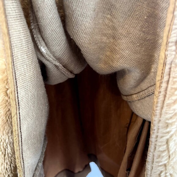 Vintage Bonders Made in USA Brown Western Faux Fur Lined Coat Size Large - Picture 4 of 16